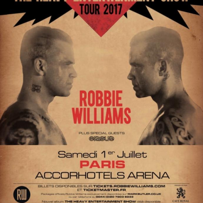 Robbie Williams en concert à Bercy le 01  Juillet 2017 !