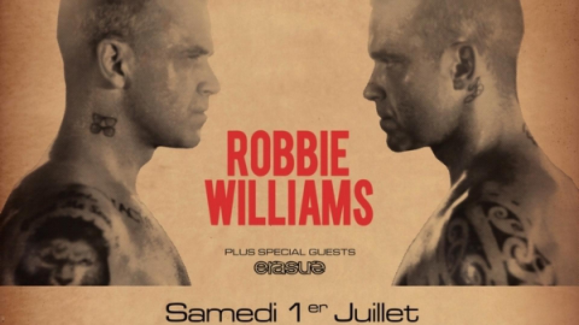 Robbie Williams en concert à Bercy le 01  Juillet 2017 !